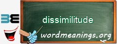 WordMeaning blackboard for dissimilitude